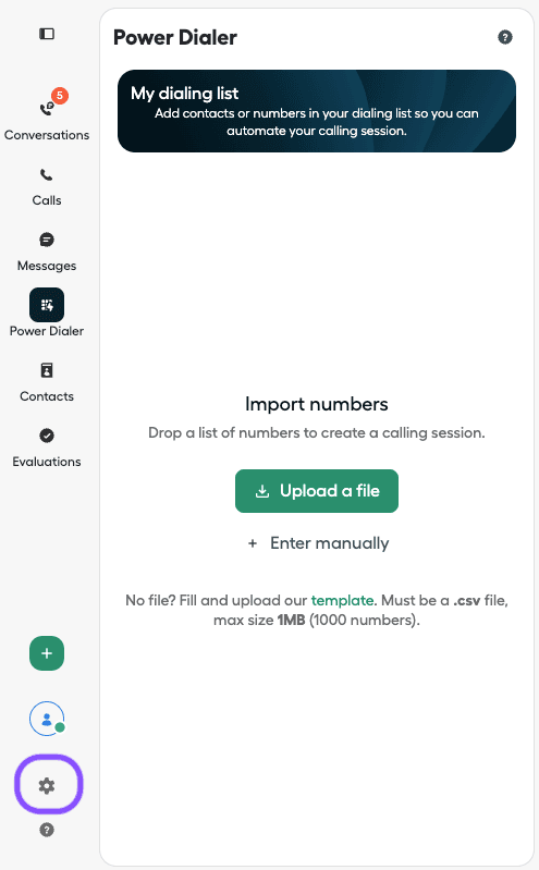 Image showing settings button