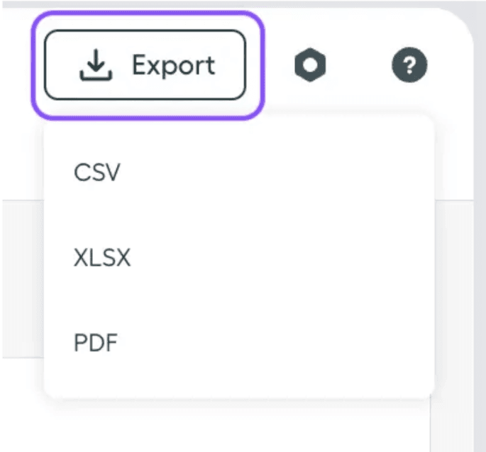 Bild mit Export-Schaltfläche
