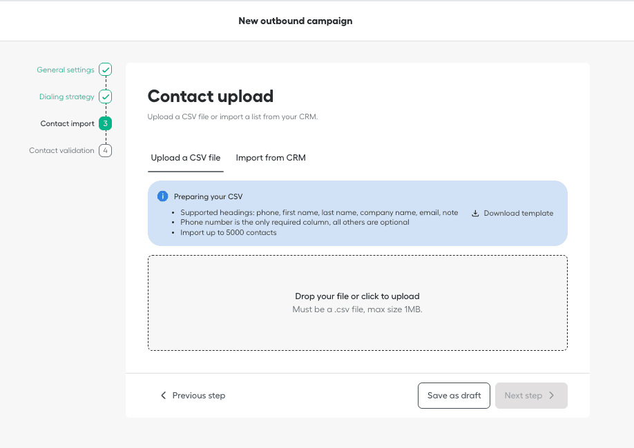 contact upload